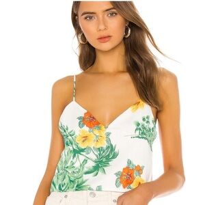 NWOT Revolve Superdown Jenna Backless Tank in
Tropical floral print